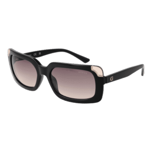 Guess Rechteck Sonnenbrille GU7841 5901B in Schwarz – 45° Seitenansicht