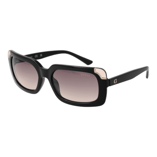 Guess Rechteck Sonnenbrille GU7841 5901B in Schwarz – 45° Seitenansicht