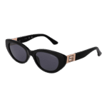 Guess Oval Sonnenbrille GU7849 5101A in Schwarz – 45° Seitenansicht