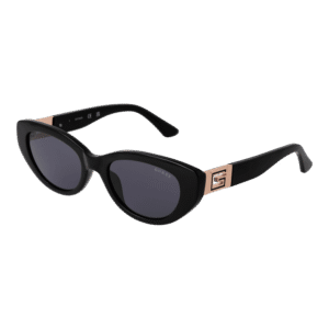 Guess Oval Sonnenbrille GU7849 5101A in Schwarz – 45° Seitenansicht