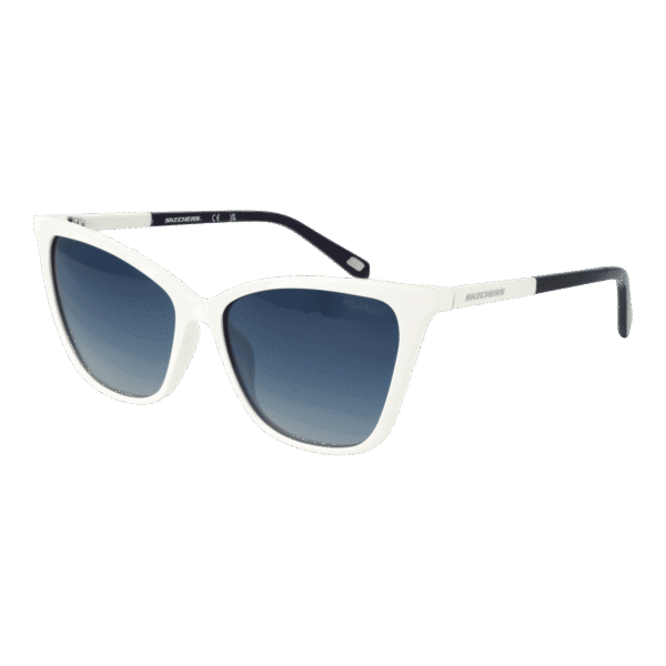 Skechers Katzenaugen Sonnenbrille SE6170 5721D in Weiß – 45° Seitenansicht