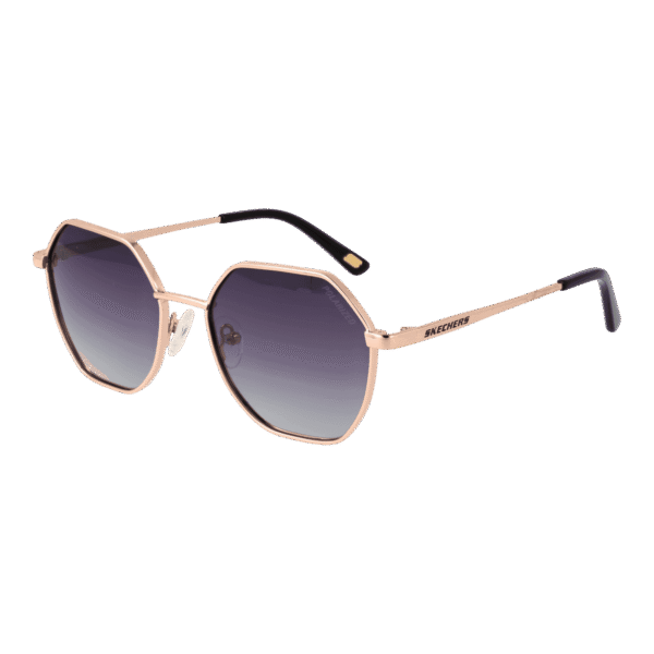 Skechers Sonnenbrille SE6178 5228D – 45° Seitenansicht Skechers Geometric Sonnenbrille SE6178 5228D in Rosé Gold – 45° Seitenansicht