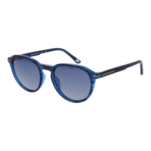 Skechers Panto Sonnenbrille SE6207 5190D in Blau – 45° Seitenansicht