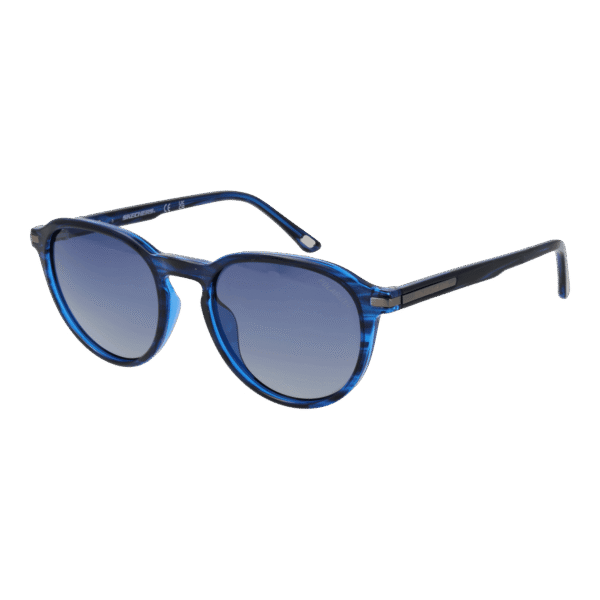 Skechers Panto Sonnenbrille SE6207 5190D in Blau – 45° Seitenansicht