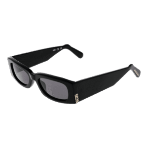 GCDS Rechteck Sonnenbrille GD0020 5201A in Schwarz – 45° Seitenansicht