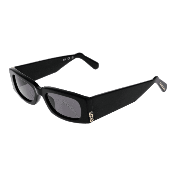 GCDS Rechteck Sonnenbrille GD0020 5201A in Schwarz – 45° Seitenansicht
