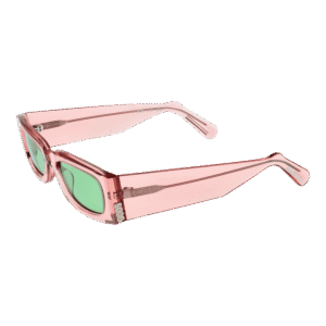 GCDS Rechteck Sonnenbrille GD0020 5272N in Rosa – 45° Seitenansicht