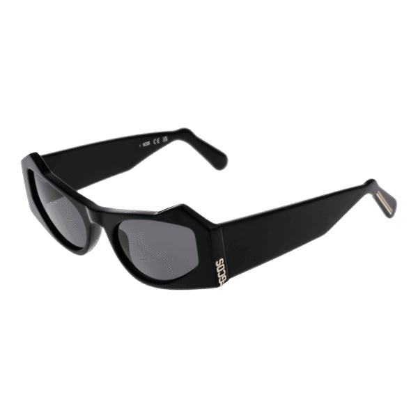 GCDS Katzenaugen Sonnenbrille GD0022 5301A in Schwarz – 45° Seitenansicht