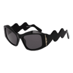 GCDS Katzenaugen Sonnenbrille GD0023 5401A in Schwarz – 45° Seitenansicht