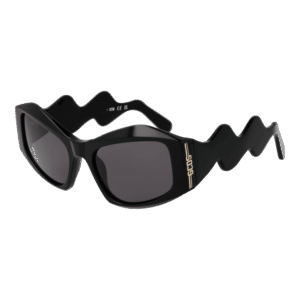GCDS Katzenaugen Sonnenbrille GD0023 5401A in Schwarz – 45° Seitenansicht