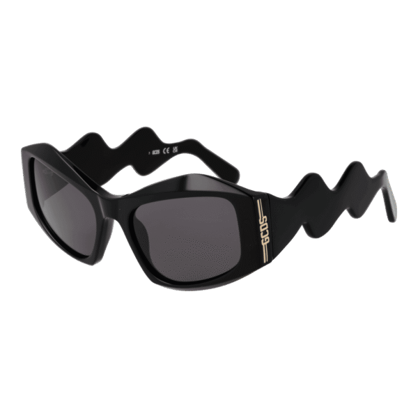 GCDS Sonnenbrille GD0023 5401A – 45° Seitenansicht GCDS Katzenaugen Sonnenbrille GD0023 5401A in Schwarz – 45° Seitenansicht