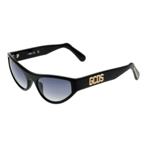 GCDS Katzenaugen Sonnenbrille GD0024 5501B in Schwarz – 45° Seitenansicht
