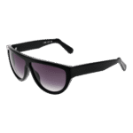 GCDS Rechteck Sonnenbrille GD0025 6001B in Schwarz – 45° Seitenansicht