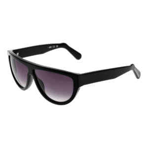 GCDS Rechteck Sonnenbrille GD0025 6001B in Schwarz – 45° Seitenansicht