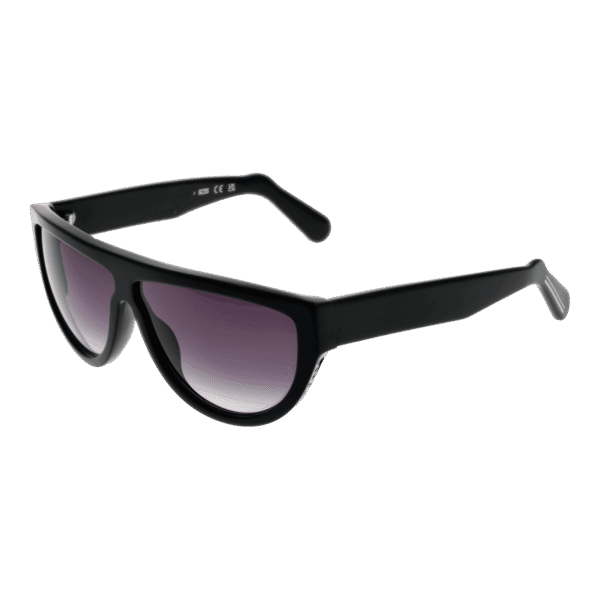 GCDS Rechteck Sonnenbrille GD0025 6001B in Schwarz – 45° Seitenansicht