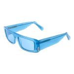 GCDS Rechteck Sonnenbrille GD0009 5784V in Blau – 45° Seitenansicht