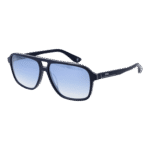 BMW Pilotenbrille Sonnenbrille BW0039 5892W in Blau – 45° Seitenansicht