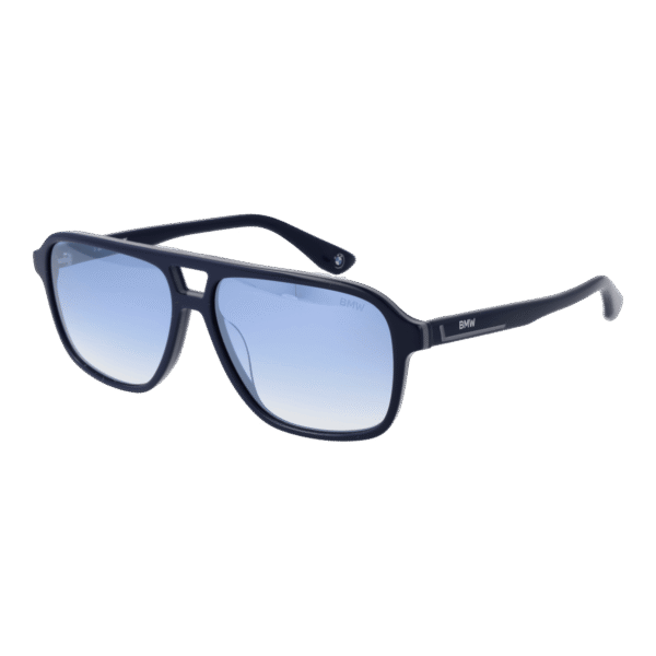 BMW Pilotenbrille Sonnenbrille BW0039 5892W in Blau – 45° Seitenansicht