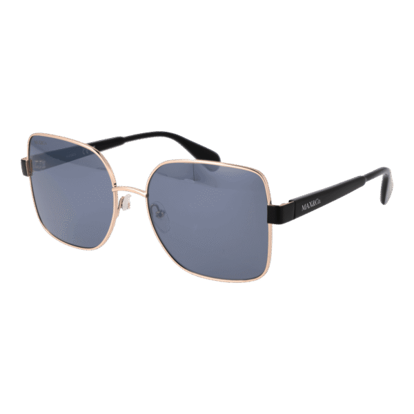 Max & Co Schmetterling Sonnenbrille MO0061 5701A in Rosé Gold – 45° Seitenansicht