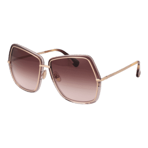 Max Mara Geometric Sonnenbrille MM0054 6128F in Gold – 45° Seitenansicht