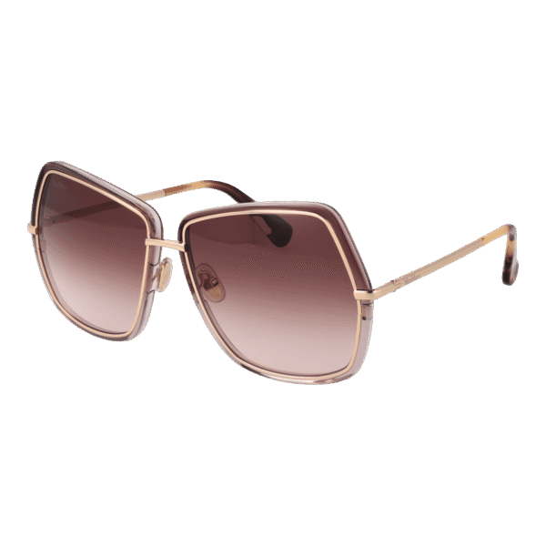 Max Mara Sonnenbrille MM0054 6128F – 45° Seitenansicht Max Mara Geometric Sonnenbrille MM0054 6128F in Gold – 45° Seitenansicht