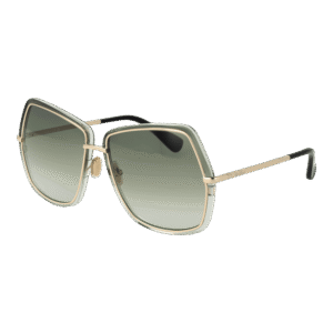 Max Mara Quadrat Sonnenbrille MM0054 6132P in Grün – 45° Seitenansicht