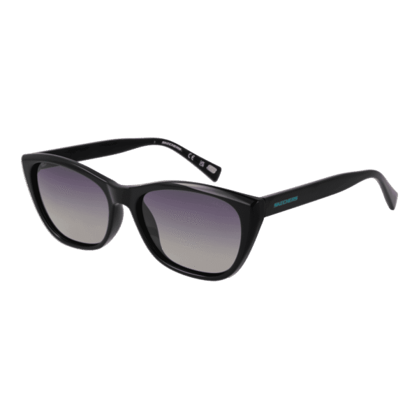 Skechers Katzenaugen Sonnenbrille SE6218 5501D in Schwarz – 45° Seitenansicht