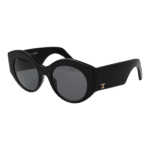 Tod's Rund Sonnenbrille TO0347 5101A in Schwarz – 45° Seitenansicht