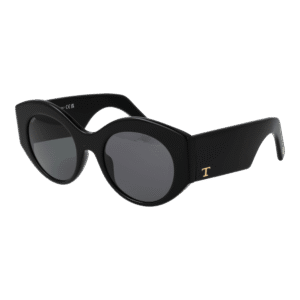 Tod's Rund Sonnenbrille TO0347 5101A in Schwarz – 45° Seitenansicht