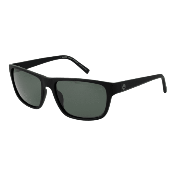Timberland Rechteck Sonnenbrille TB9296 6002R in Schwarz – 45° Seitenansicht