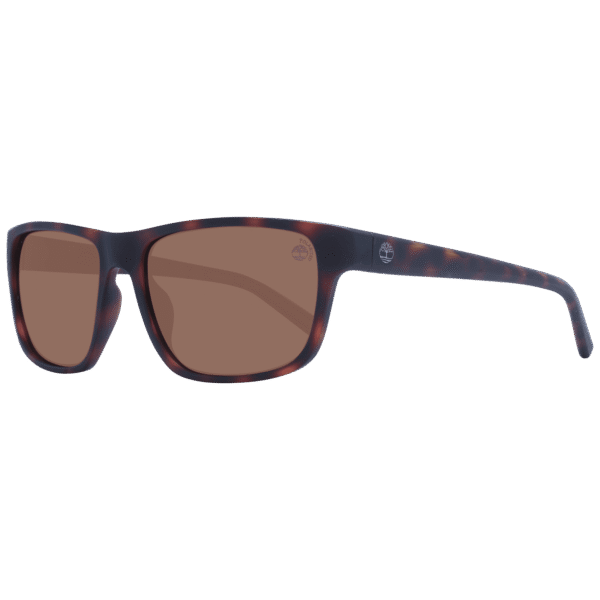 Timberland Rechteck Sonnenbrille TB9296 6052H in Braun – 45° Seitenansicht