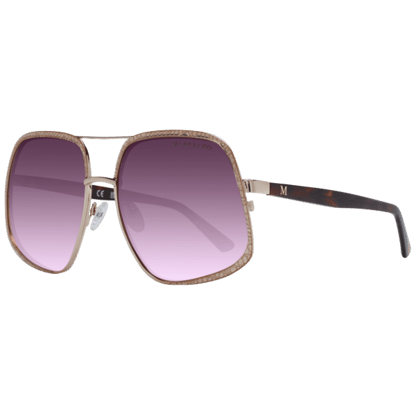 Marciano by Guess Quadrat Sonnenbrille GM0826 6032T in Gold – 45° Seitenansicht