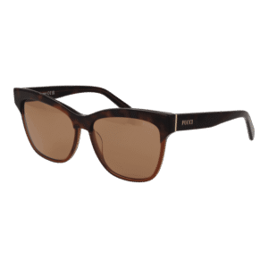 Pucci Browline Sonnenbrille EP0198 5756E in Braun – 45° Seitenansicht