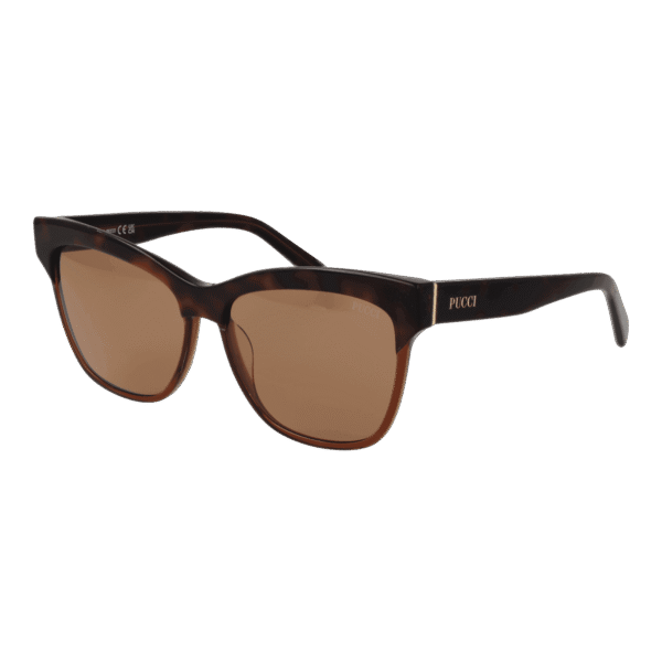 Pucci Browline Sonnenbrille EP0198 5756E in Braun – 45° Seitenansicht