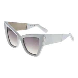 GCDS Katzenaugen Sonnenbrille GD0026 5321G in Weiß – 45° Seitenansicht