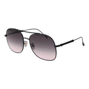 Tod's Rund Sonnenbrille TO0357 5801B in Schwarz – 45° Seitenansicht