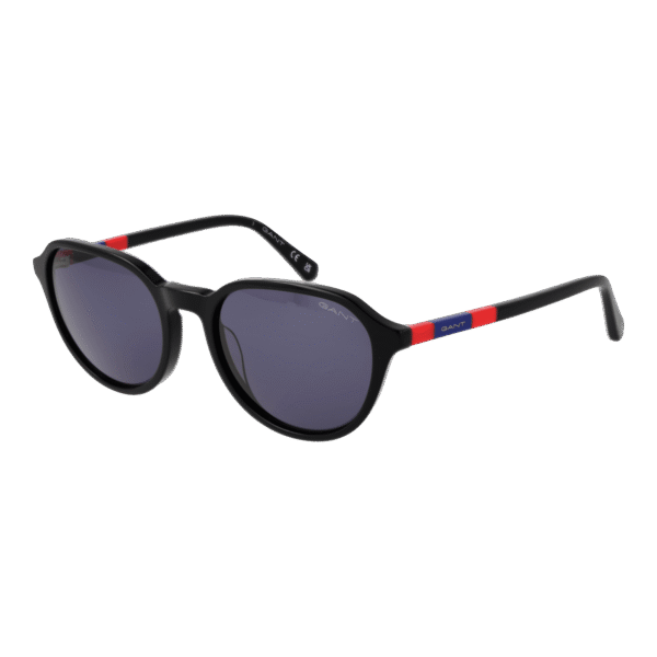 Gant Sonnenbrille GA7224 5301A – 45° Seitenansicht Gant Panto Sonnenbrille GA7224 5301A in Schwarz – 45° Seitenansicht