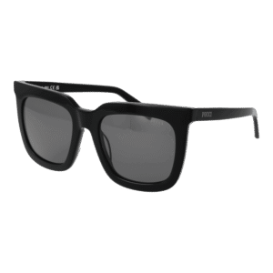Pucci Rechteck Sonnenbrille EP0201 5401A in Schwarz – 45° Seitenansicht