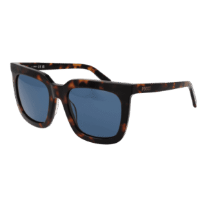 Pucci Rechteck Sonnenbrille EP0201 5452V in Braun – 45° Seitenansicht