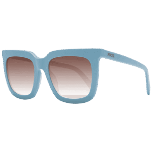 Pucci Quadrat Sonnenbrille EP0201 5484F in Blau – 45° Seitenansicht