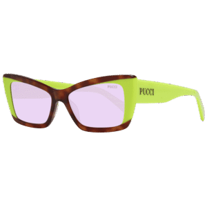 Pucci Rechteck Sonnenbrille EP0205 5453Y in Mehrfarbig – 45° Seitenansicht