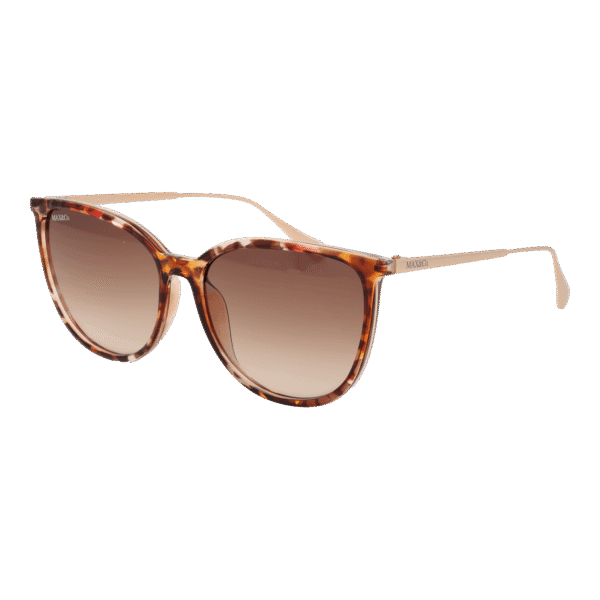 Max & Co Schmetterling Sonnenbrille MO0078 5756F in Braun – 45° Seitenansicht