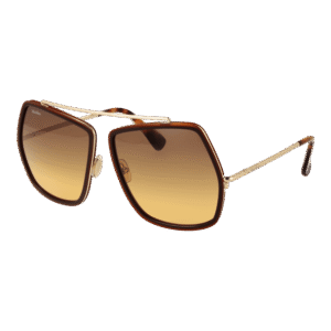 Max Mara Geometric Sonnenbrille MM0060 6448F in Braun – 45° Seitenansicht