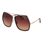 Max Mara Geometric Sonnenbrille MM0060 6450F in Braun – 45° Seitenansicht