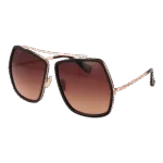 Max Mara Geometric Sonnenbrille MM0060 6450F in Braun – 45° Seitenansicht