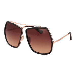 Max Mara Geometric Sonnenbrille MM0060 6450F in Braun – 45° Seitenansicht