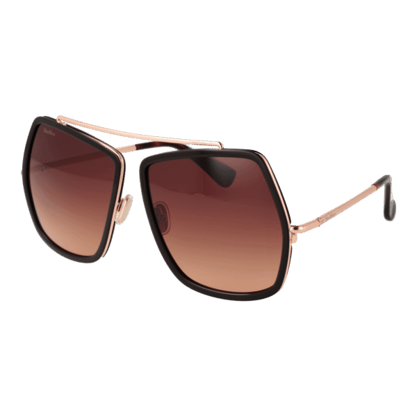 Max Mara Geometric Sonnenbrille MM0060 6450F in Braun – 45° Seitenansicht