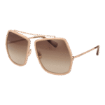 Max Mara Geometric Sonnenbrille MM0060 6460F in Beige – 45° Seitenansicht