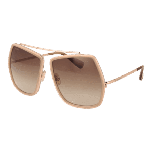 Max Mara Geometric Sonnenbrille MM0060 6460F in Beige – 45° Seitenansicht