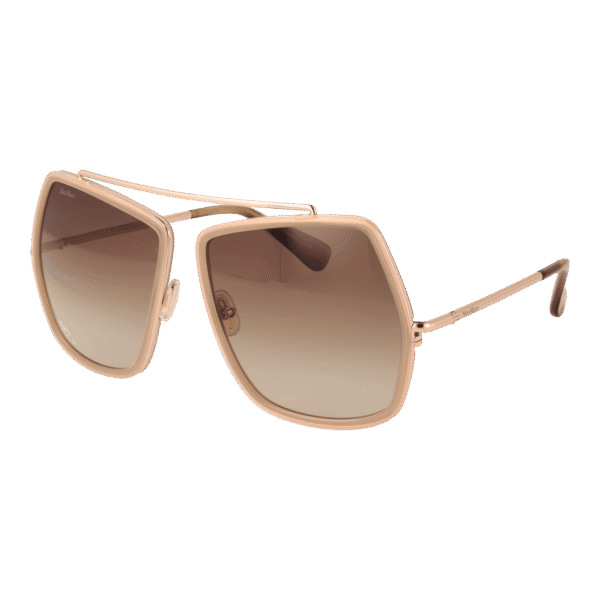Max Mara Geometric Sonnenbrille MM0060 6460F in Beige – 45° Seitenansicht